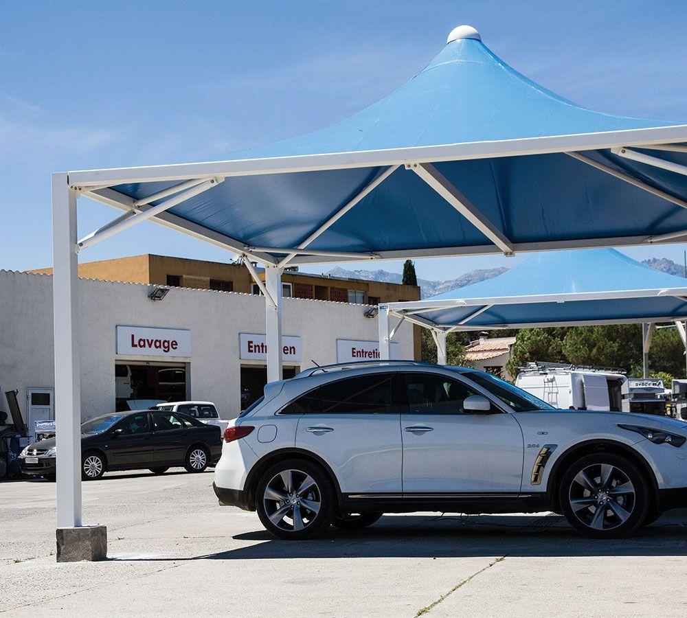 abri terrasse carport pagode bleu station essence en corse