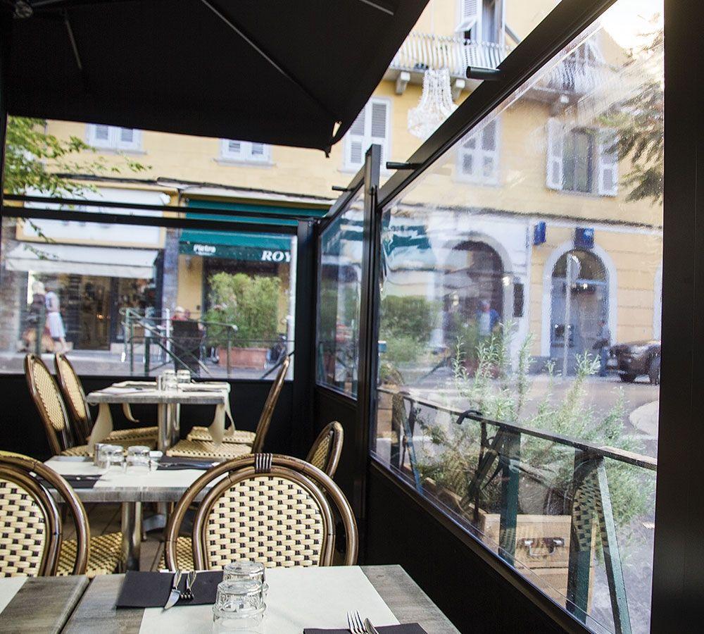 fermeture terrasse paravent exterieur transparent restaurant bastia