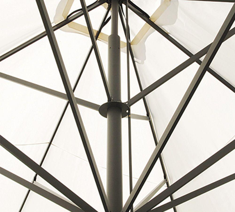 armature parasol aluminium mat telescopique