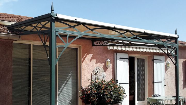 pergola bache fixe fer forge sur-mesure