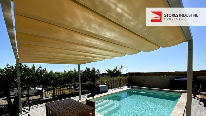 pergola retractable manuel abris piscine