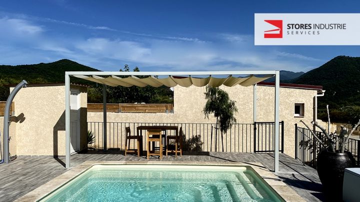 pergola retractable manuel abris piscine