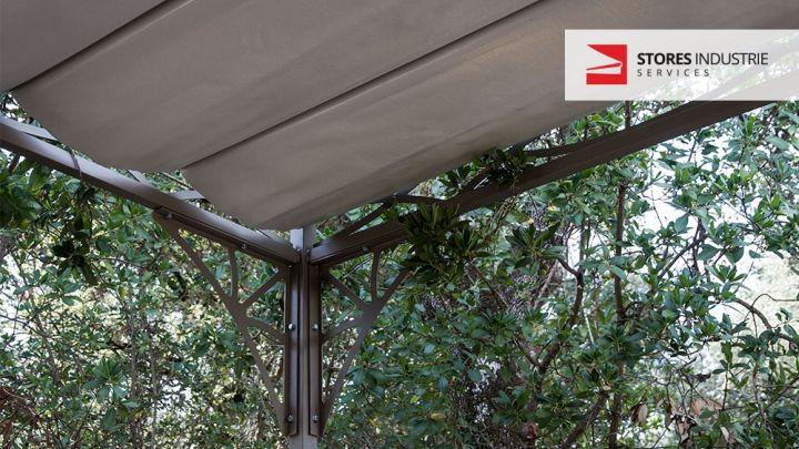 pergola retractable manuel bache PVC corse