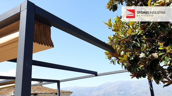 pergola retractable manuel abris terrasse restaurant