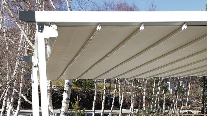 pergola motorisee  blanche fermee corse