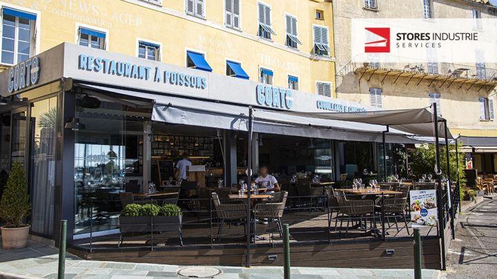 pergola bioclimatique terrasse restaurant vieux port bastia