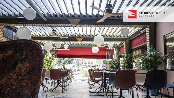 pergola bioclimatique lame orientable restaurant vieux port bastia