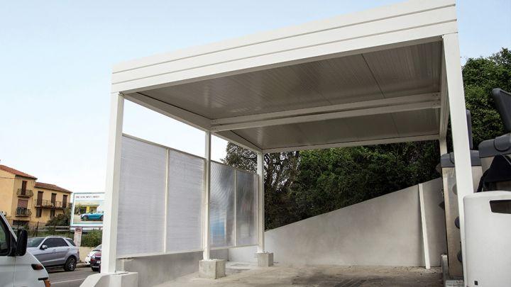 pergola isolee pour carwash corse